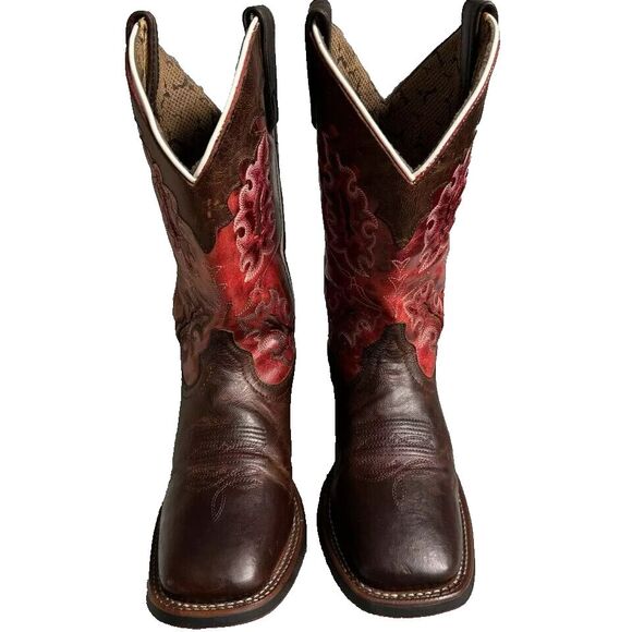 Laredo Western Cowboy Boot Women's 9.5 M‎ Stockman Heel Brandy Distressed 5645 - Picture 1 of 6